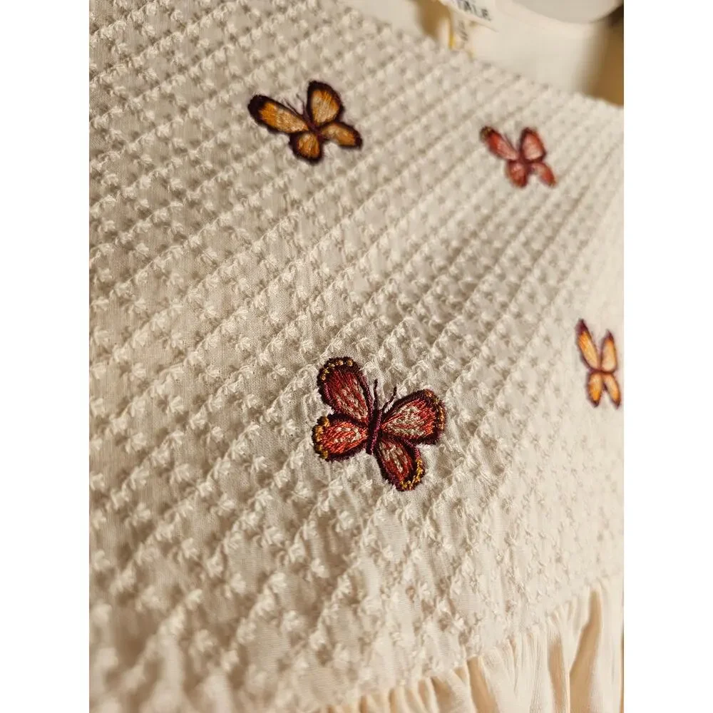 NWT Finding Foxtail Cotton Butterfly Fall Blouse